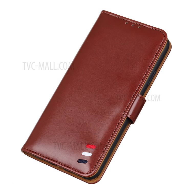 Wallet Leather Stand Case for Samsung Galaxy A01 - Brown-3