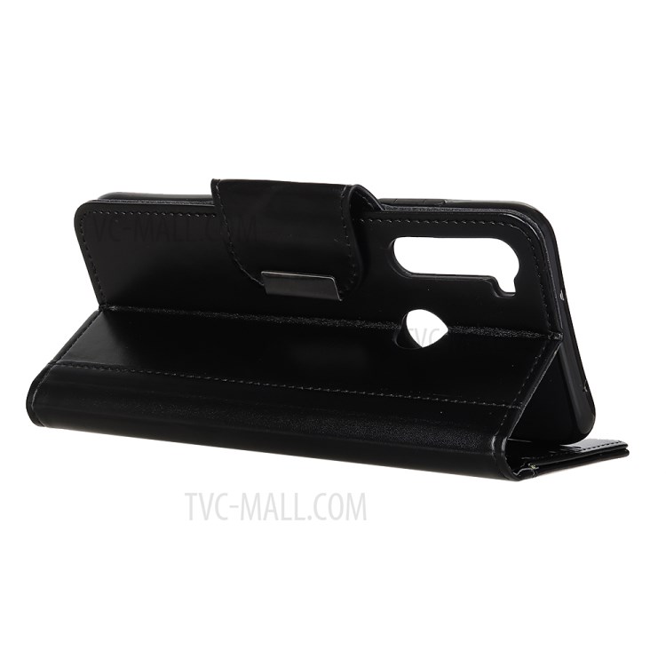 PU Leather Wallet Stand Phone Case for Samsung Galaxy A21 - Black-11