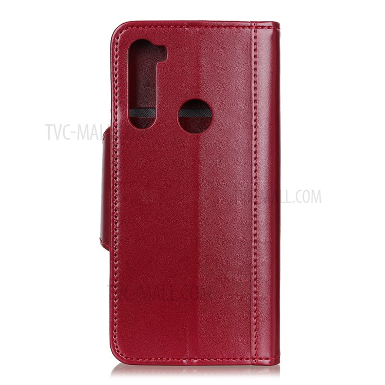 PU Leather Wallet Stand Phone Case for Samsung Galaxy A21 - Red-10