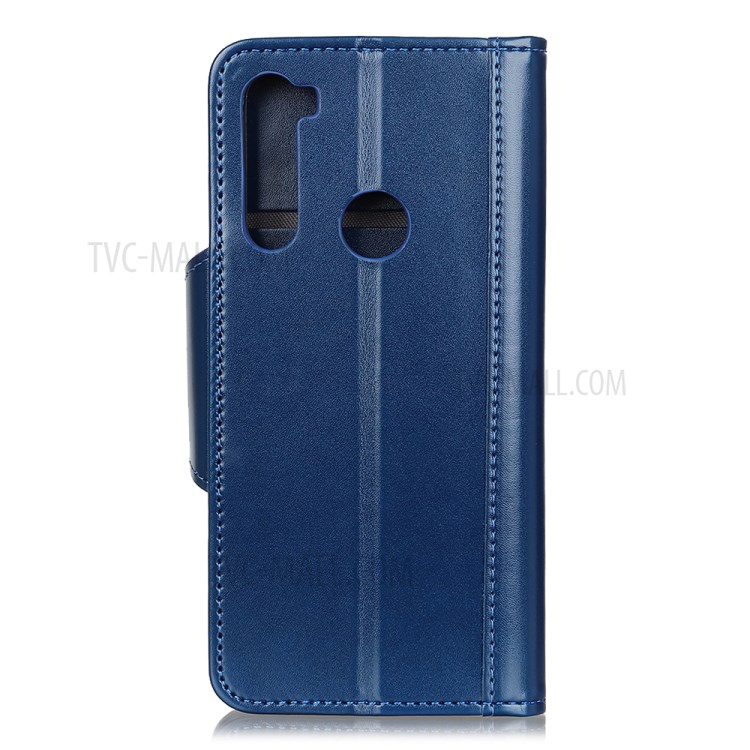 PU Leather Wallet Stand Phone Case for Samsung Galaxy A21 - Blue-10