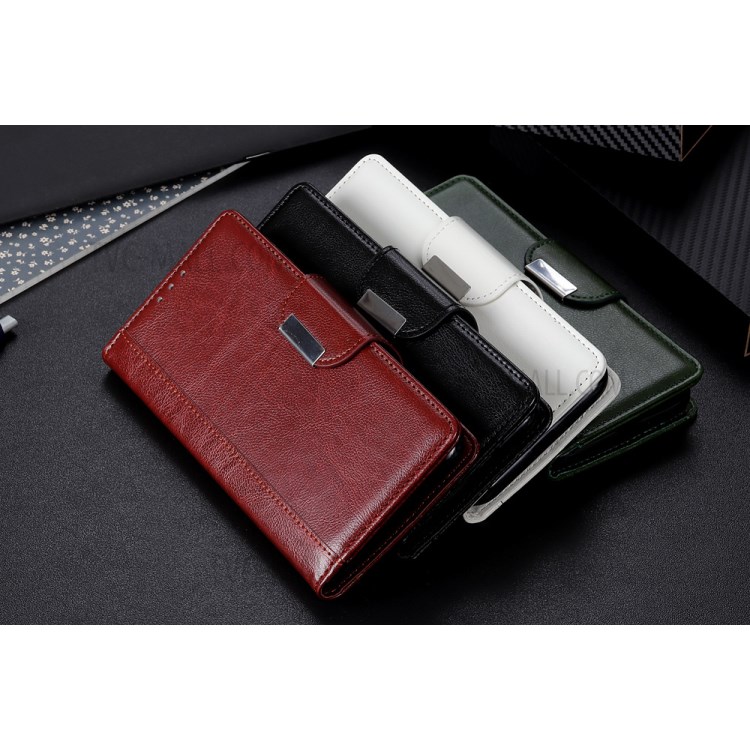 Cowhide Texture PU Leather Wallet Phone Cover for Samsung Galaxy A21 - Black-13