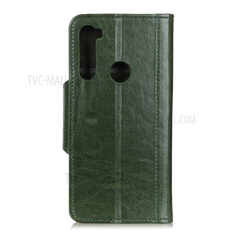 Cowhide Texture PU Leather Wallet Phone Cover for Samsung Galaxy A21 - Green-10