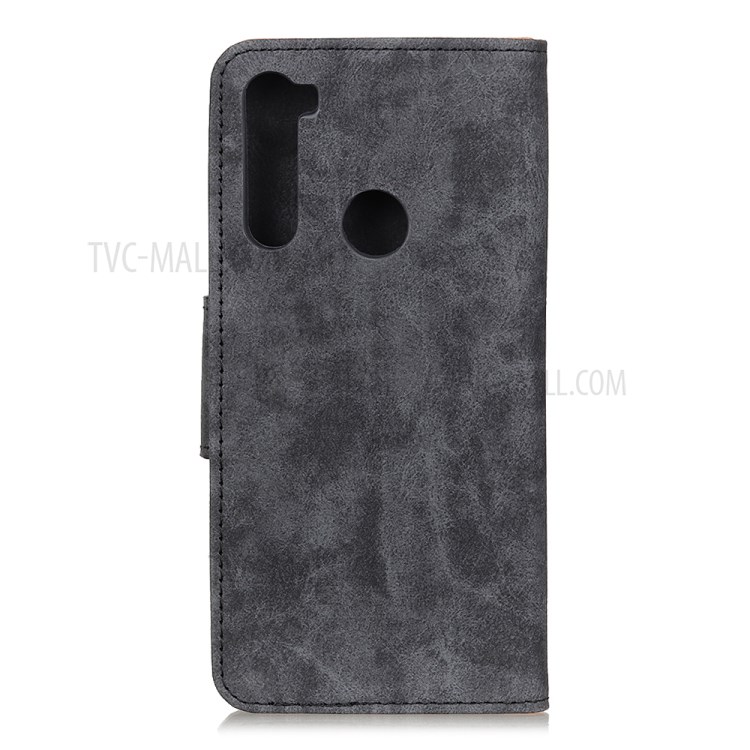 Vintage Style Leather Wallet Case for Samsung Galaxy A21 - Grey-10