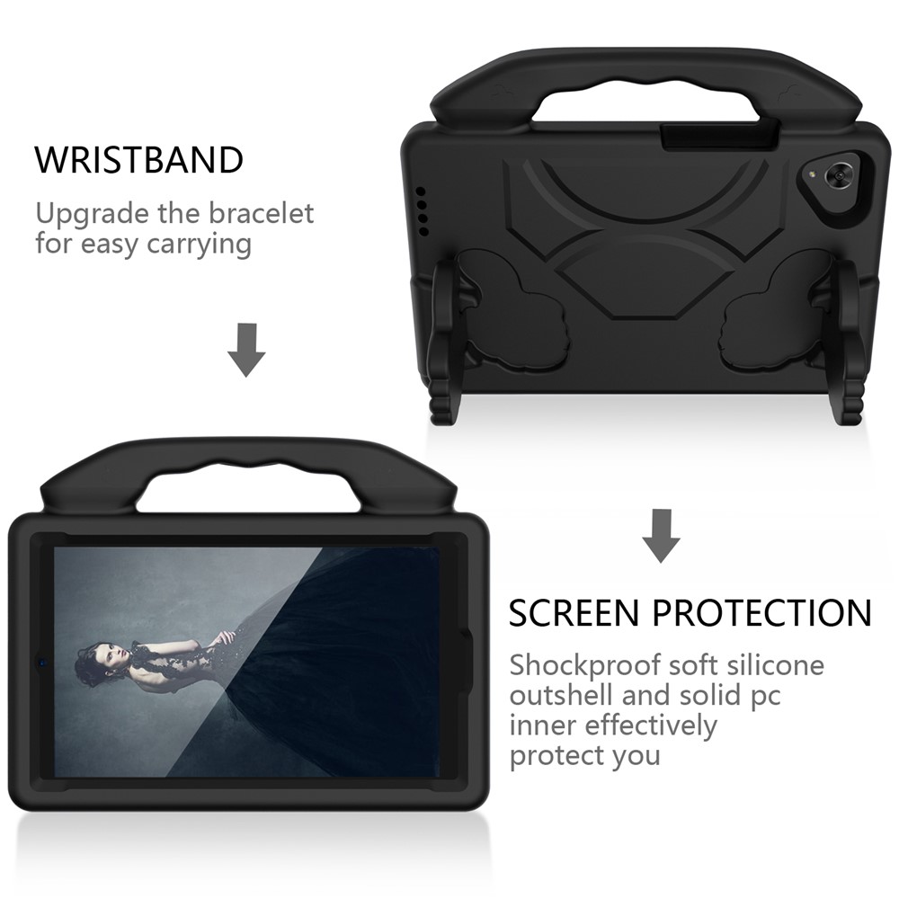 Caso Protector de Kickstand Eva Para Samsung Galaxy Tab A 8.0 (2019) T290 T295 / Tab A7 Lite 8.7 Pulgadas T220 T225 - Negro