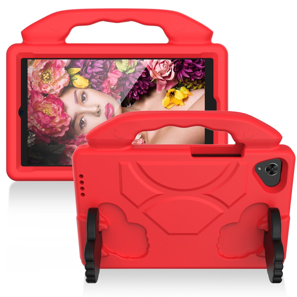 Shockproof Thumb Kickstand EVA Protective Case for Samsung Galaxy Tab A 8.0 Wi-Fi (2019) SM-T290/T295 - Red-1