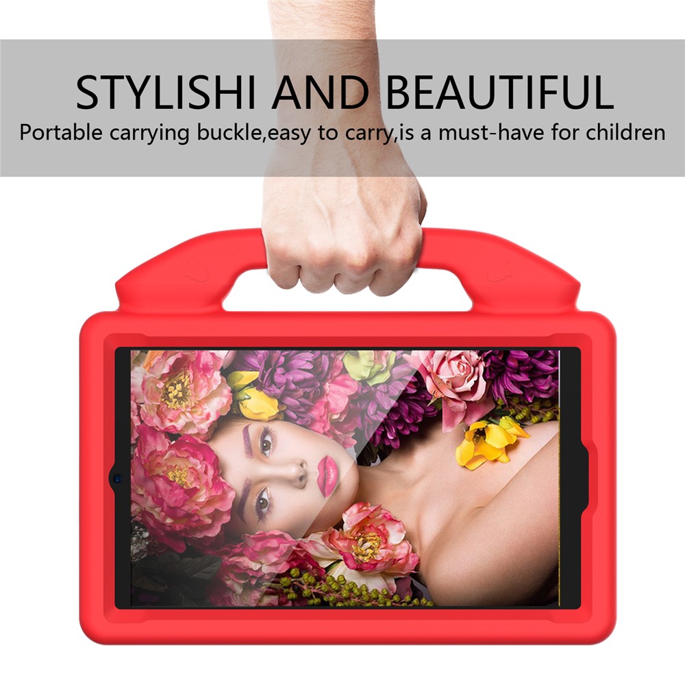 Shockproof Thumb Kickstand EVA Protective Case for Samsung Galaxy Tab A 8.0 Wi-Fi (2019) SM-T290/T295 - Red-2