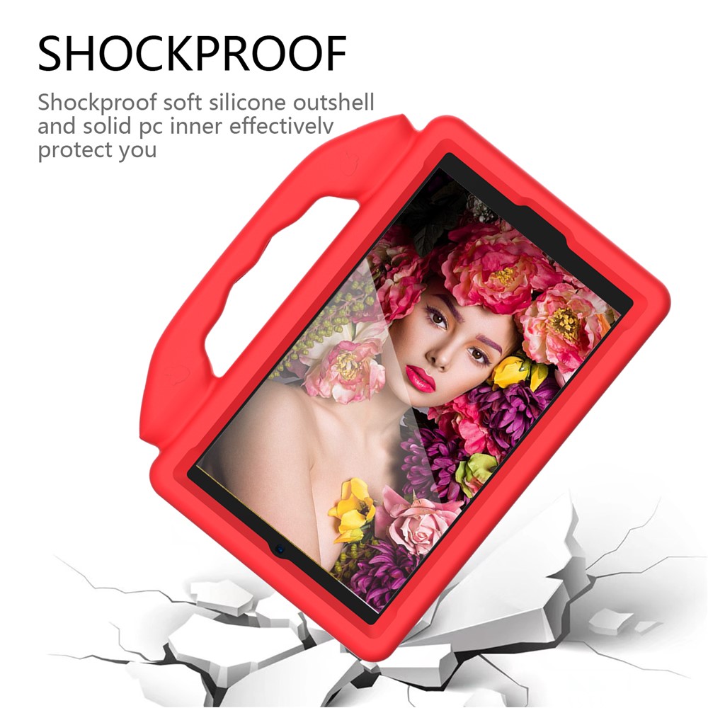 Shockproof Thumb Kickstand EVA Protective Case for Samsung Galaxy Tab A 8.0 Wi-Fi (2019) SM-T290/T295 - Red-3