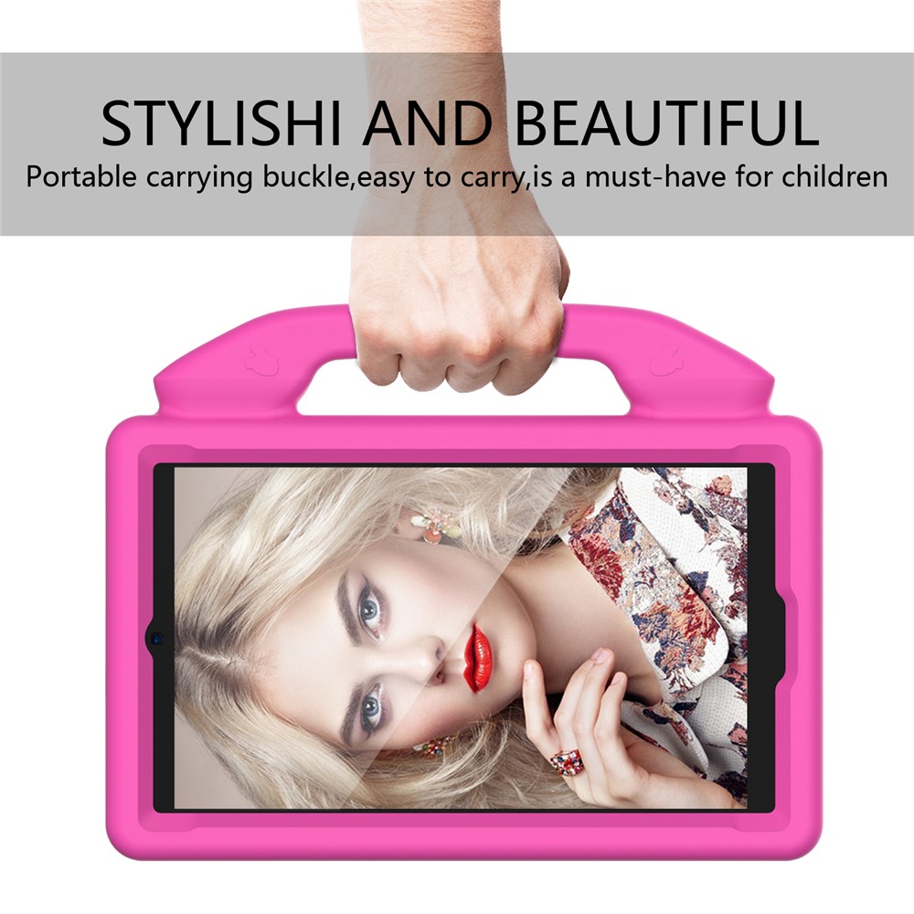 Shockproof Thumb Kickstand EVA Protective Case for Samsung Galaxy Tab A 8.0 Wi-Fi (2019) SM-T290/T295 - Rose-2