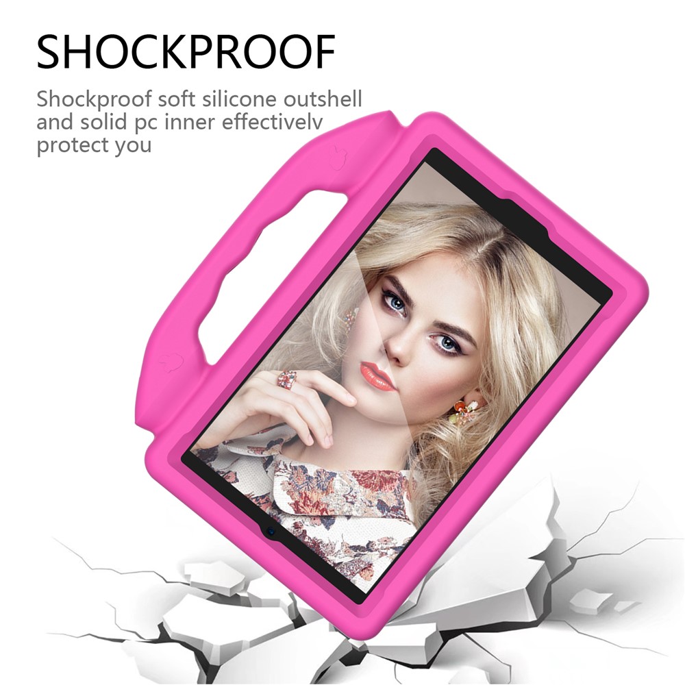 Shockproof Thumb Kickstand EVA Protective Case for Samsung Galaxy Tab A 8.0 Wi-Fi (2019) SM-T290/T295 - Rose-3