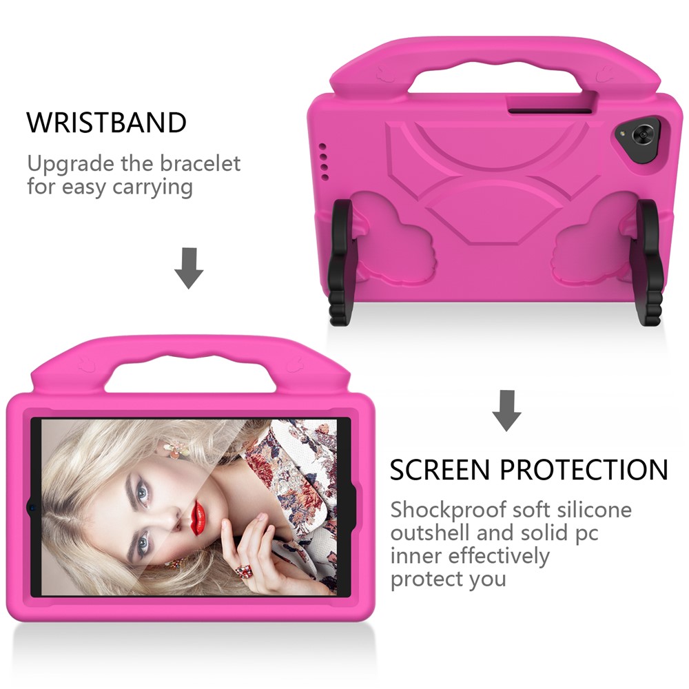 Shockproof Thumb Kickstand EVA Protective Case for Samsung Galaxy Tab A 8.0 Wi-Fi (2019) SM-T290/T295 - Rose-4
