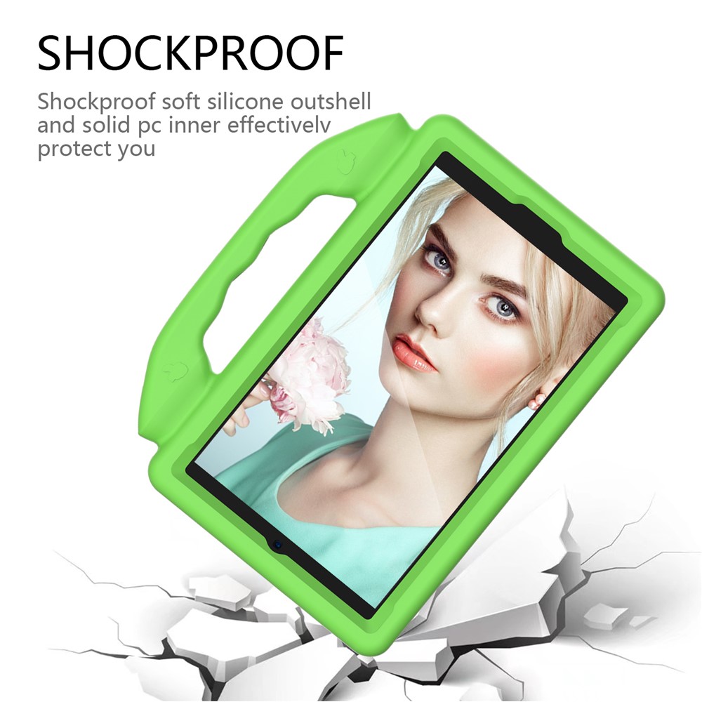 Marchois de Pouce à L'épreuve du Choc EVA Case de Protection Pour Samsung Galaxy Tab A 8.0 (2019) T290 T295 / Tab A7 Lite 8,7 Pouces T220 T225 - Vert