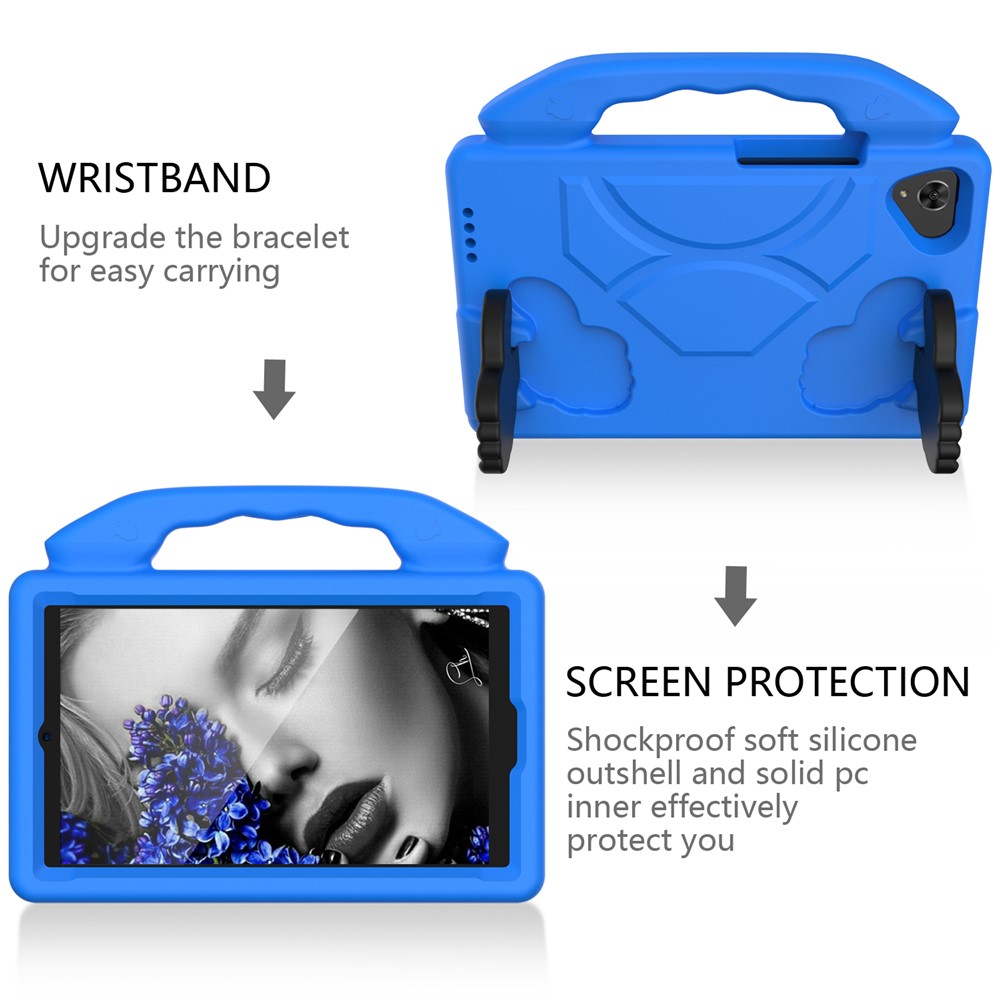 Shockproof Thumb Kickstand EVA Protective Case for Samsung Galaxy Tab A 8.0 Wi-Fi (2019) SM-T290/T295 - Blue-4