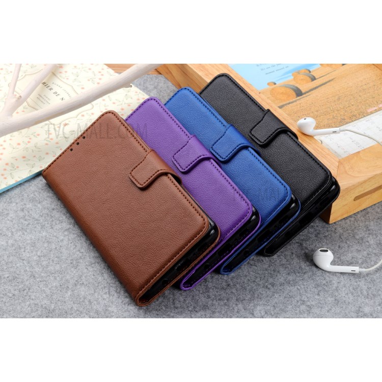 Litchi Skin Leather Wallet Case for Samsung Galaxy A21 - Black-11