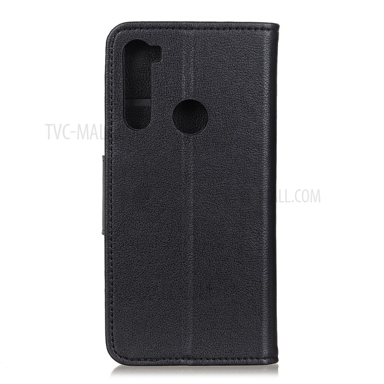 Litchi Skin Leather Wallet Case for Samsung Galaxy A21 - Black-8