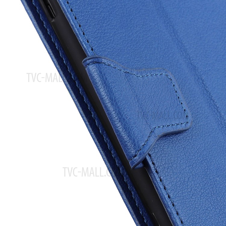 Litchi Skin Leather Wallet Case for Samsung Galaxy A21 - Blue-7