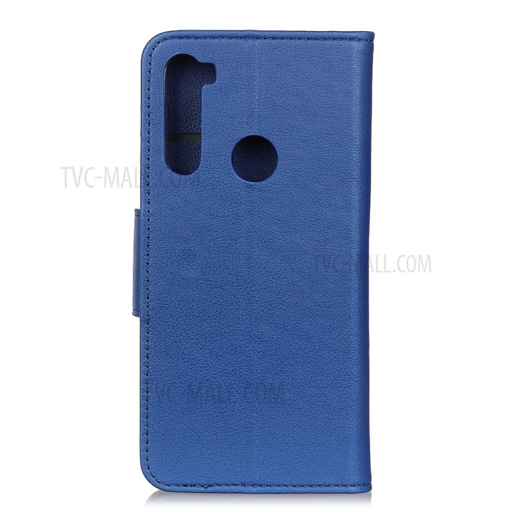 Litchi Skin Leather Wallet Case for Samsung Galaxy A21 - Blue-8