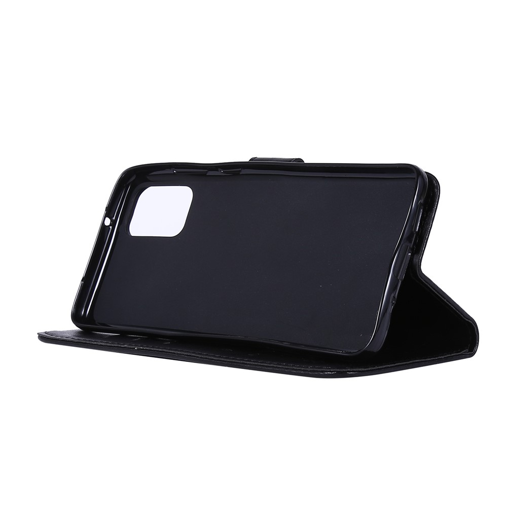 Imprint Butterflies Wallet Stand Flip Leather Phone Case for Samsung Galaxy S20 Plus - Black-3