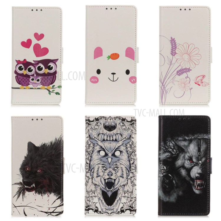 Pattern Printing Flip Leather Wallet Stand Phone Shell for Samsung Galaxy A21 - Cruel Wolf-6