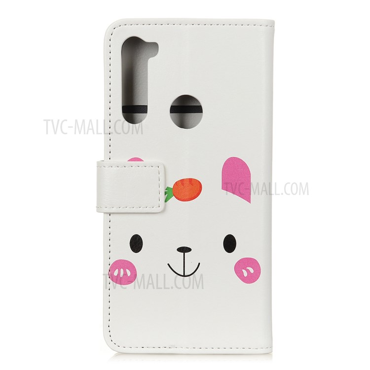 Pattern Printing Flip Leather Wallet Stand Phone Shell for Samsung Galaxy A21 - Animal Face and Carrot-2