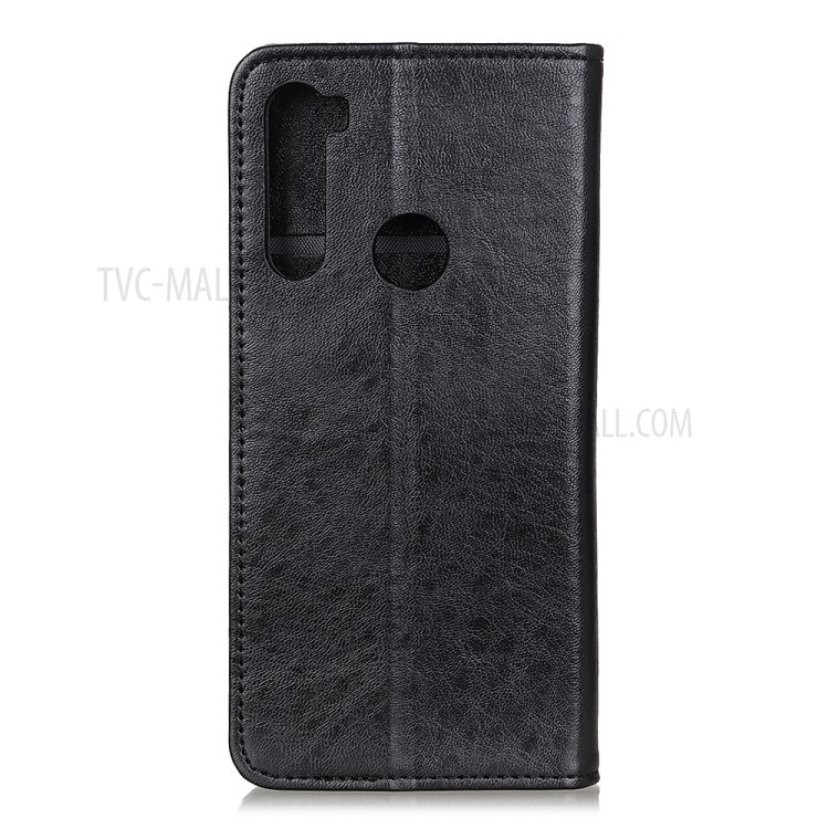 Auto-absorbed Crazy Horse Texture Split Leather Wallet Case for Samsung Galaxy A21 - Black-7