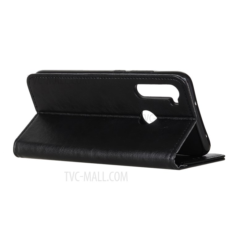 Auto-absorbed Crazy Horse Texture Split Leather Wallet Case for Samsung Galaxy A21 - Black-8