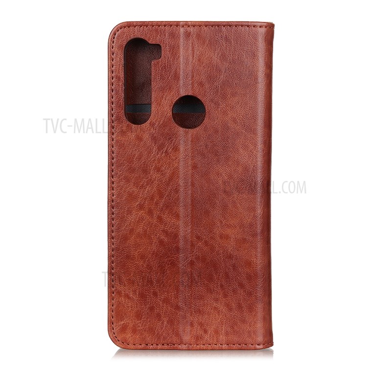 Auto-absorbed Crazy Horse Texture Split Leather Wallet Case for Samsung Galaxy A21 - Brown-7