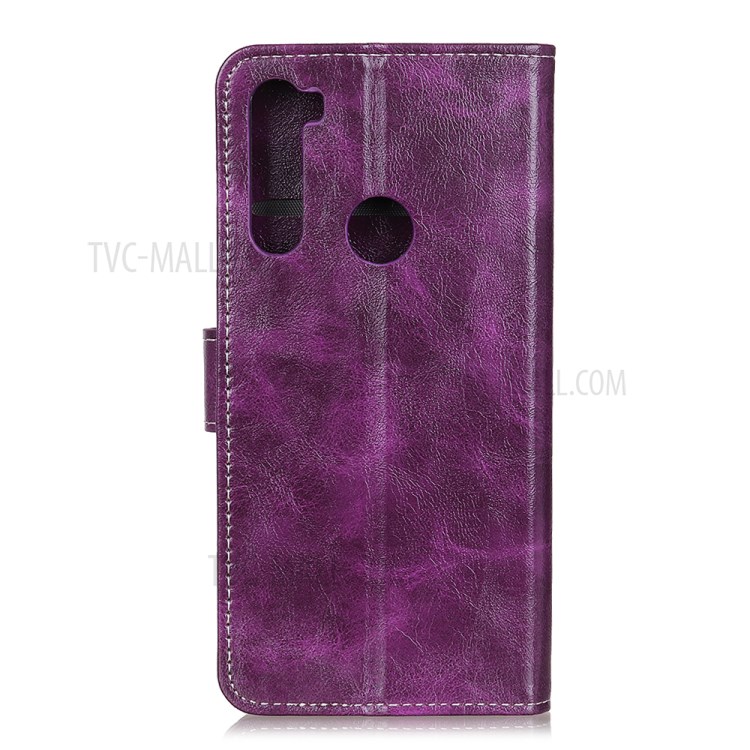 Crazy Horse Leather Wallet Case for Samsung Galaxy A21 - Purple-2