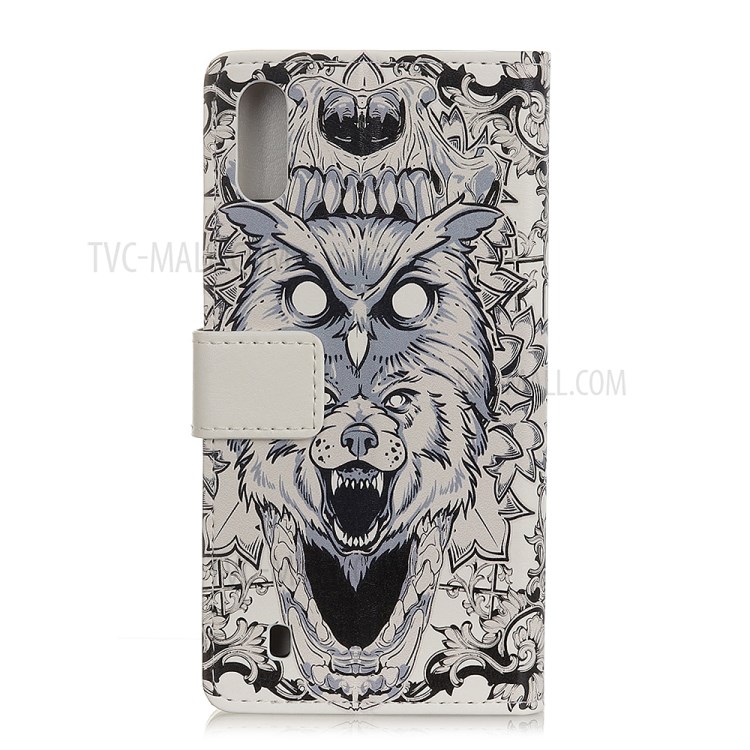 Pattern Printing Wallet Leather Stand Case for Samsung Galaxy A01 - Animal Pattern-2