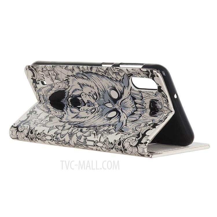 Pattern Printing Wallet Leather Stand Case for Samsung Galaxy A01 - Animal Pattern-3