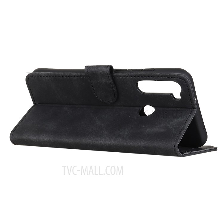 KHAZNEH Vintage Style Leather Wallet Case for Samsung Galaxy A21 - Black-9