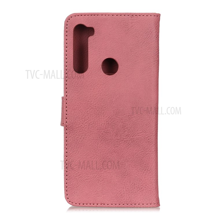 KHAZNEH Wallet Leather Stand Shell for Samsung Galaxy A21 - Pink-6