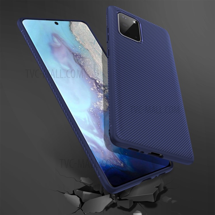Jazz Series Twill Texture TPU Back Cover for Samsung Galaxy S20 - Blue-6