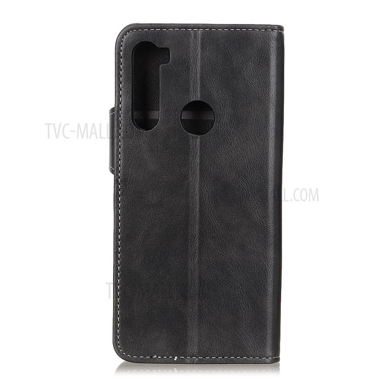 S Shape Textured PU Leather Case Cover for Samsung Galaxy A21 - Black-10