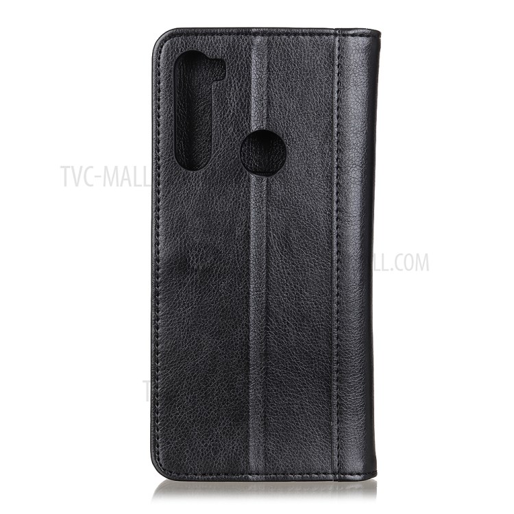 Auto-absorbed Litchi Texture Leather Wallet Case for Samsung Galaxy A21 - Black-7