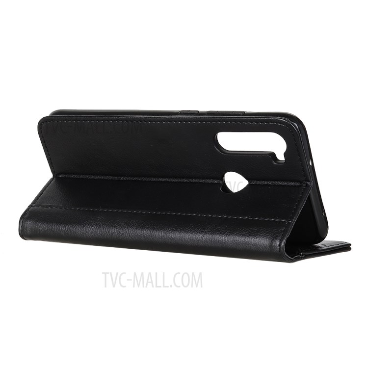 Auto-absorbed Litchi Texture Leather Wallet Case for Samsung Galaxy A21 - Black-8
