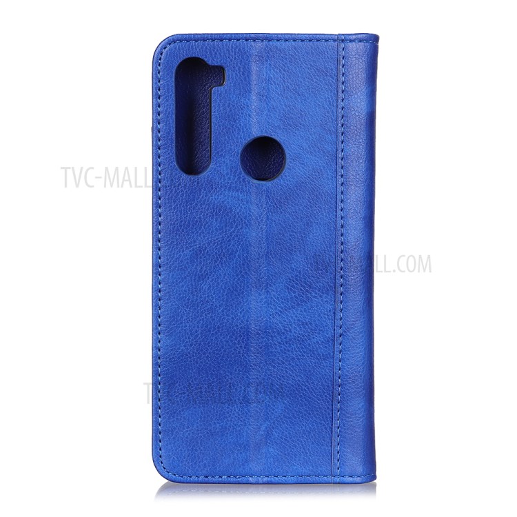 Auto-absorbed Litchi Texture Leather Wallet Case for Samsung Galaxy A21 - Blue-7