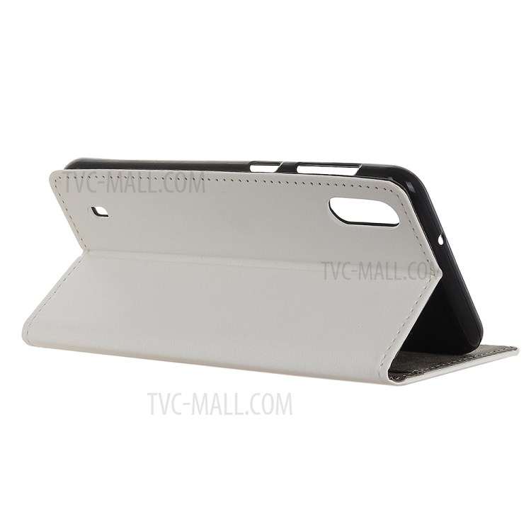 Wallet Leather Stand Shell Case for Samsung Galaxy A01 - White-2
