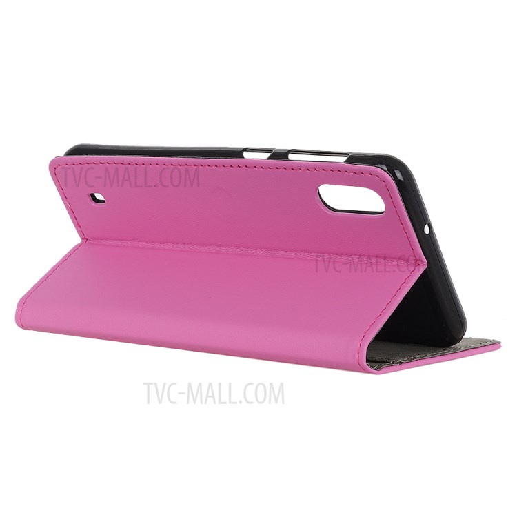 Wallet Leather Stand Shell Case for Samsung Galaxy A01 - Pink-2