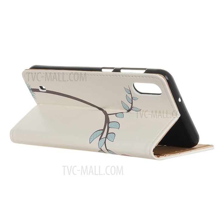 Pattern Printing PU Leather Wallet Stand Phone Case for Samsung Galaxy A01 - Couple Owls-3