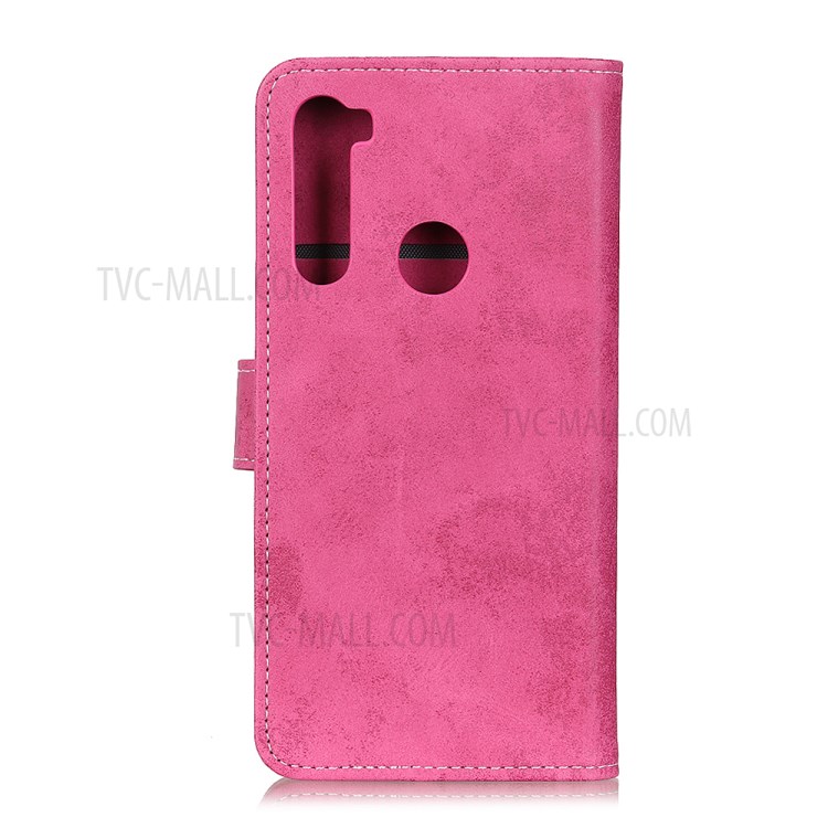 Vintage Style Leather Wallet Case for Samsung Galaxy A21 - Rose-10