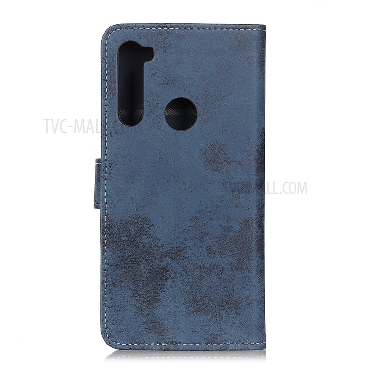 Vintage Style Leather Wallet Case for Samsung Galaxy A21 - Blue-10