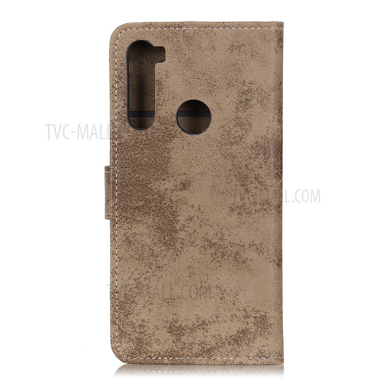 Vintage Style Leather Wallet Case for Samsung Galaxy A21 - Brown-10