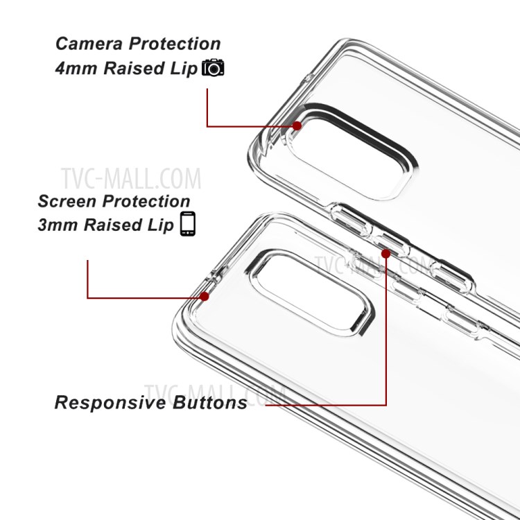 Transparent PC + TPU 2-in-1 Combo Mobile Phone Cover for Samsung Galaxy A71-2