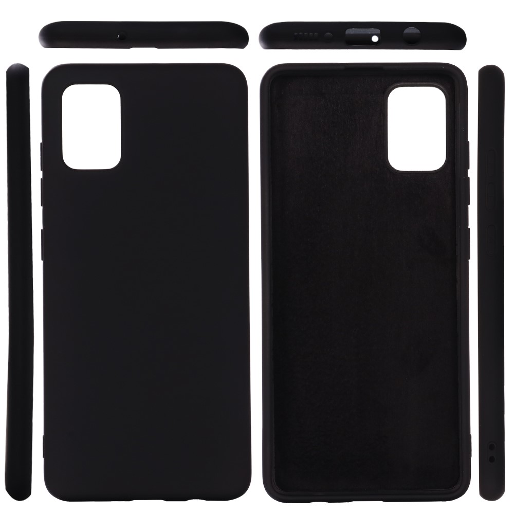 Liquid Silicone Protective Case for Samsung Galaxy A71 - Black-5