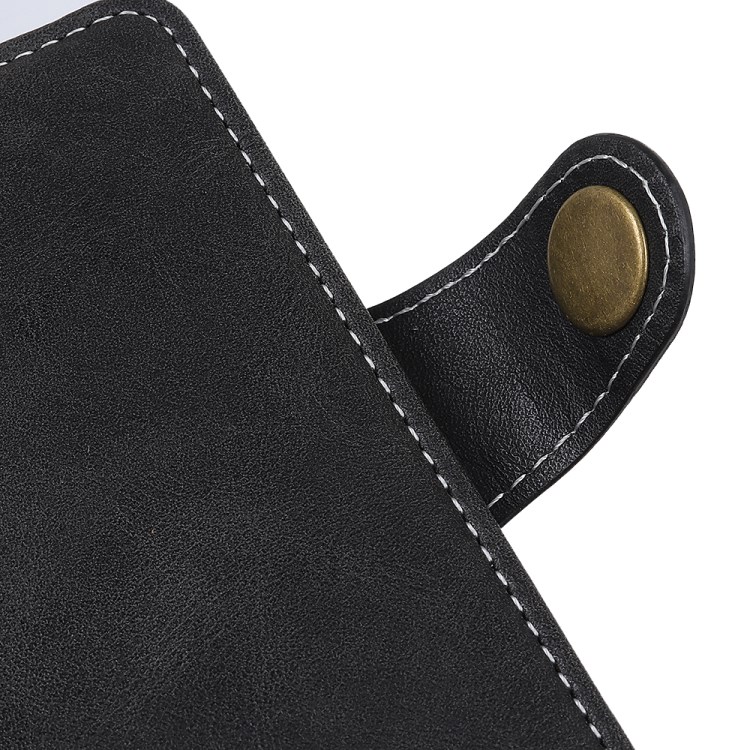 S-shape Surface PU Leather Phone Case for Samsung Galaxy A01 - Black-3