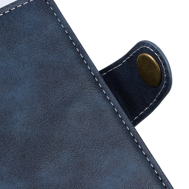 S-shape Surface PU Leather Phone Case for Samsung Galaxy A01 - Blue-3