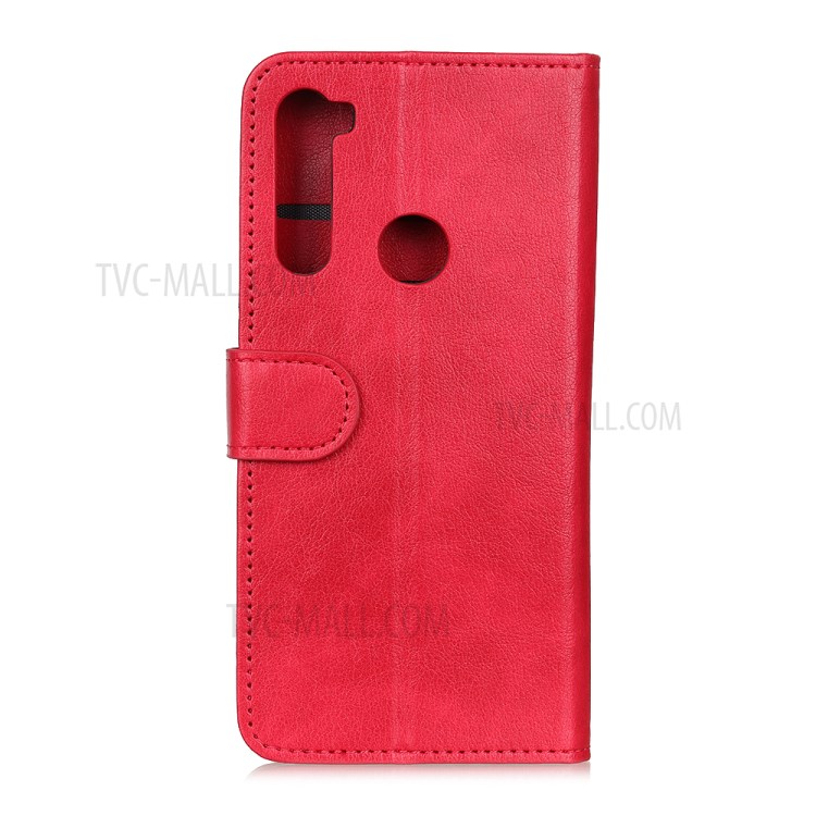 Wallet Stand PU Leather Magnetic Flip Case for Samsung Galaxy A21 - Red-6