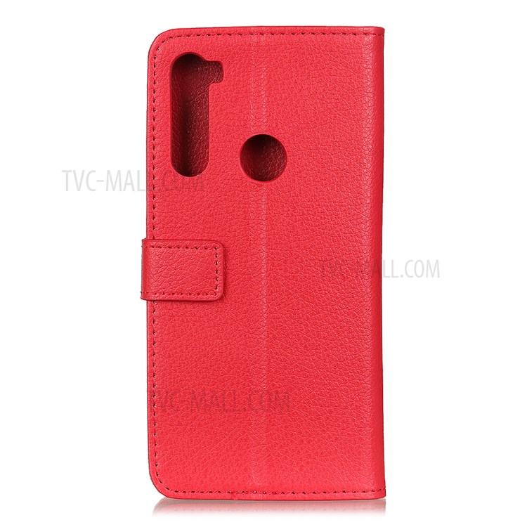 Litchi Texture Leather Cell Phone Protective Case for Samsung Galaxy A21 - Red-10