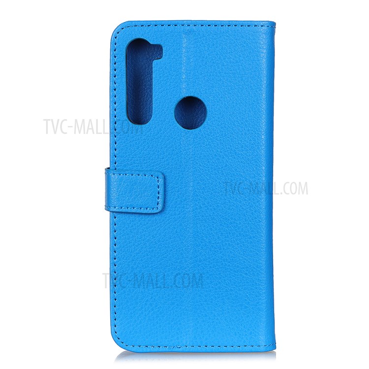 Litchi Texture Leather Cell Phone Protective Case for Samsung Galaxy A21 - Blue-10