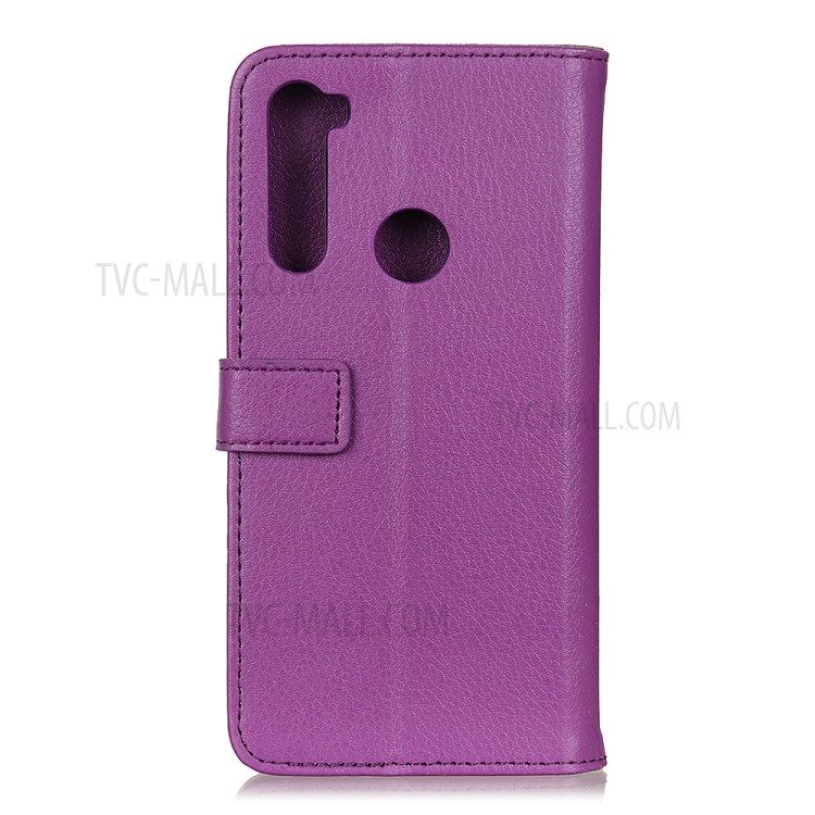 Litchi Texture Leather Cell Phone Protective Case for Samsung Galaxy A21 - Purple-10